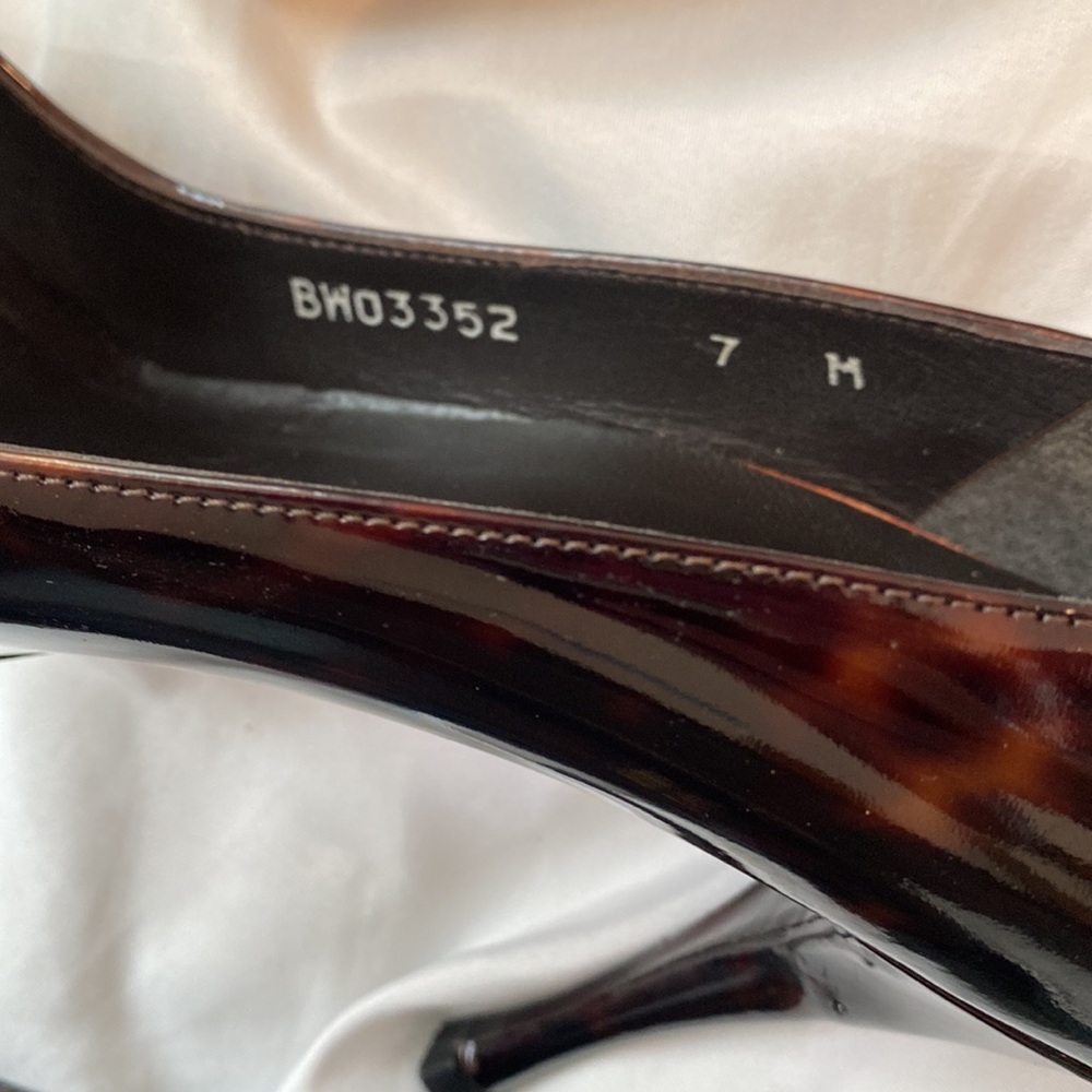 Stuart Weitzman Cheetah Square Peep Toe Heels 7 - image 5